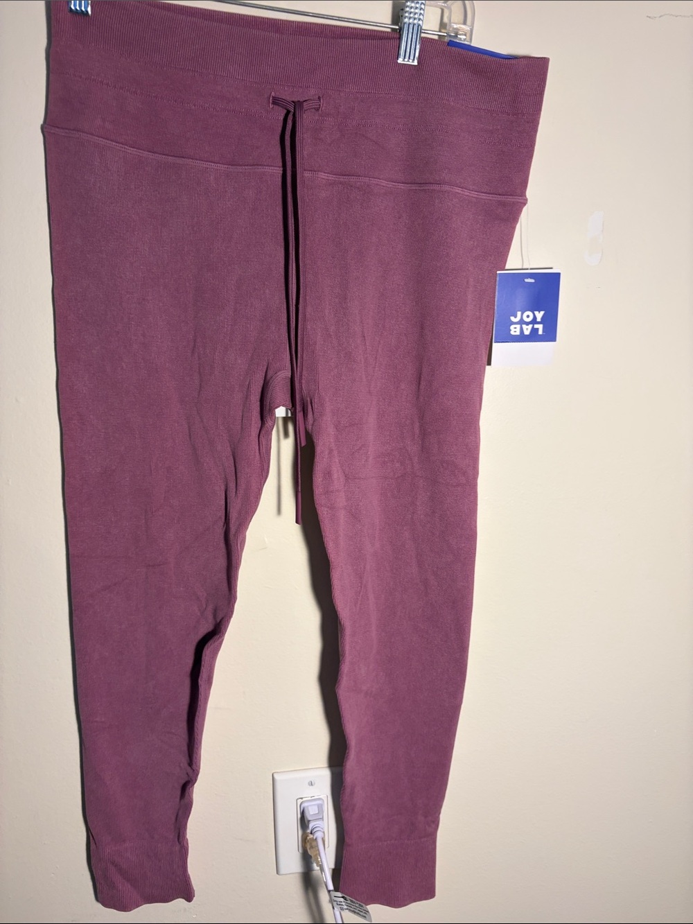 JoyLab Girls' Plum/Mauve High-Waist Leggings with Drawstring